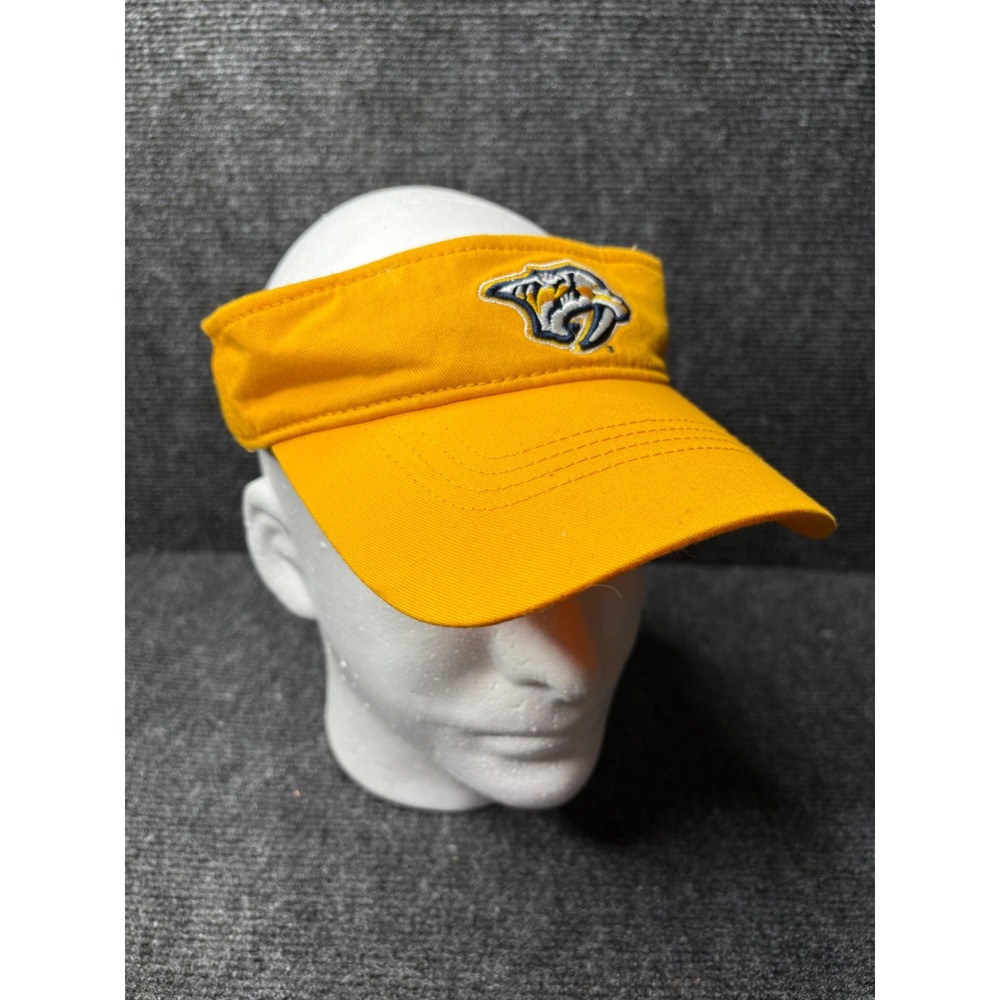 Nashville Predators NHL Bridgestone Adjustable Visor Hat Gold One Size Fits Most